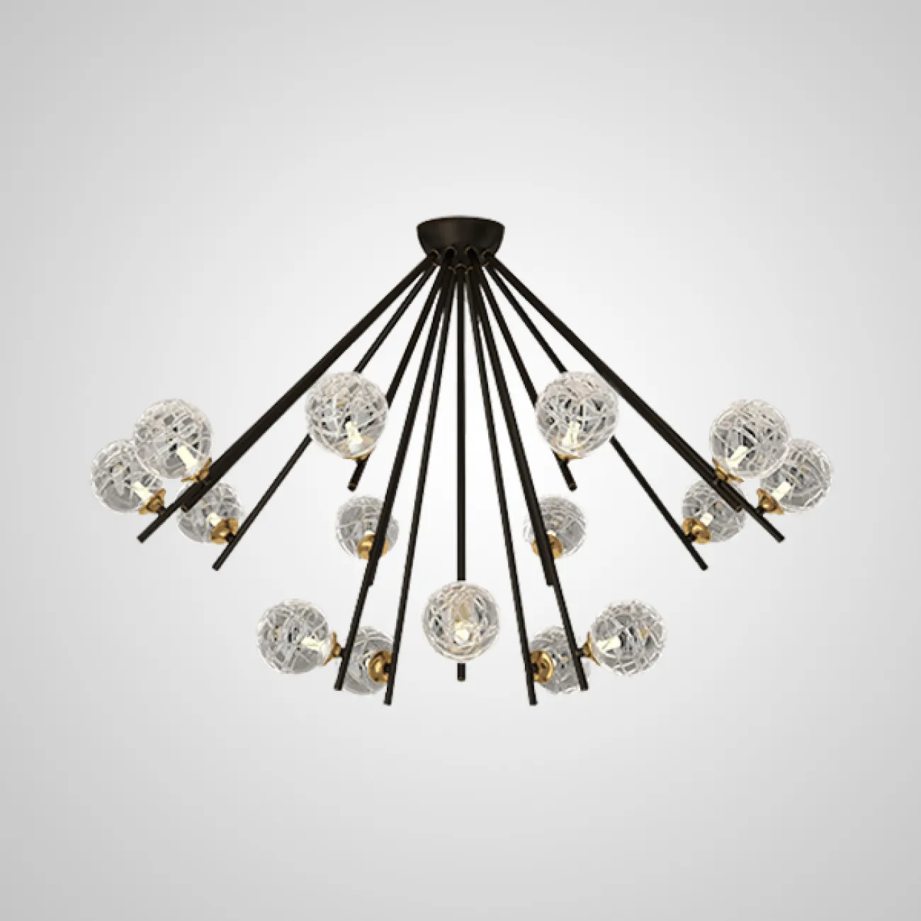 Потолочная люстра INGELA CH L9 Black от ImperiumLoft