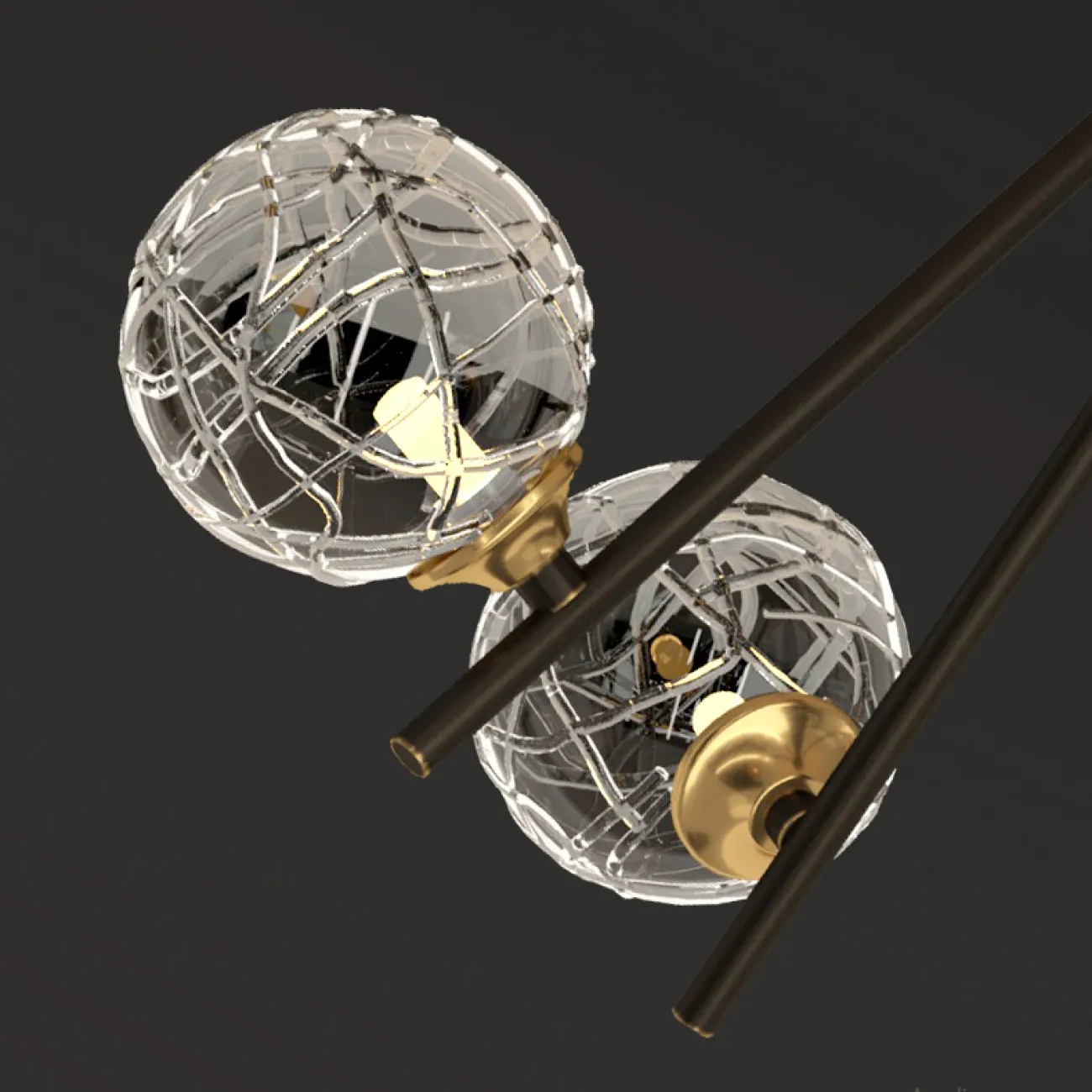 Потолочная люстра INGELA CH L9 Black от ImperiumLoft