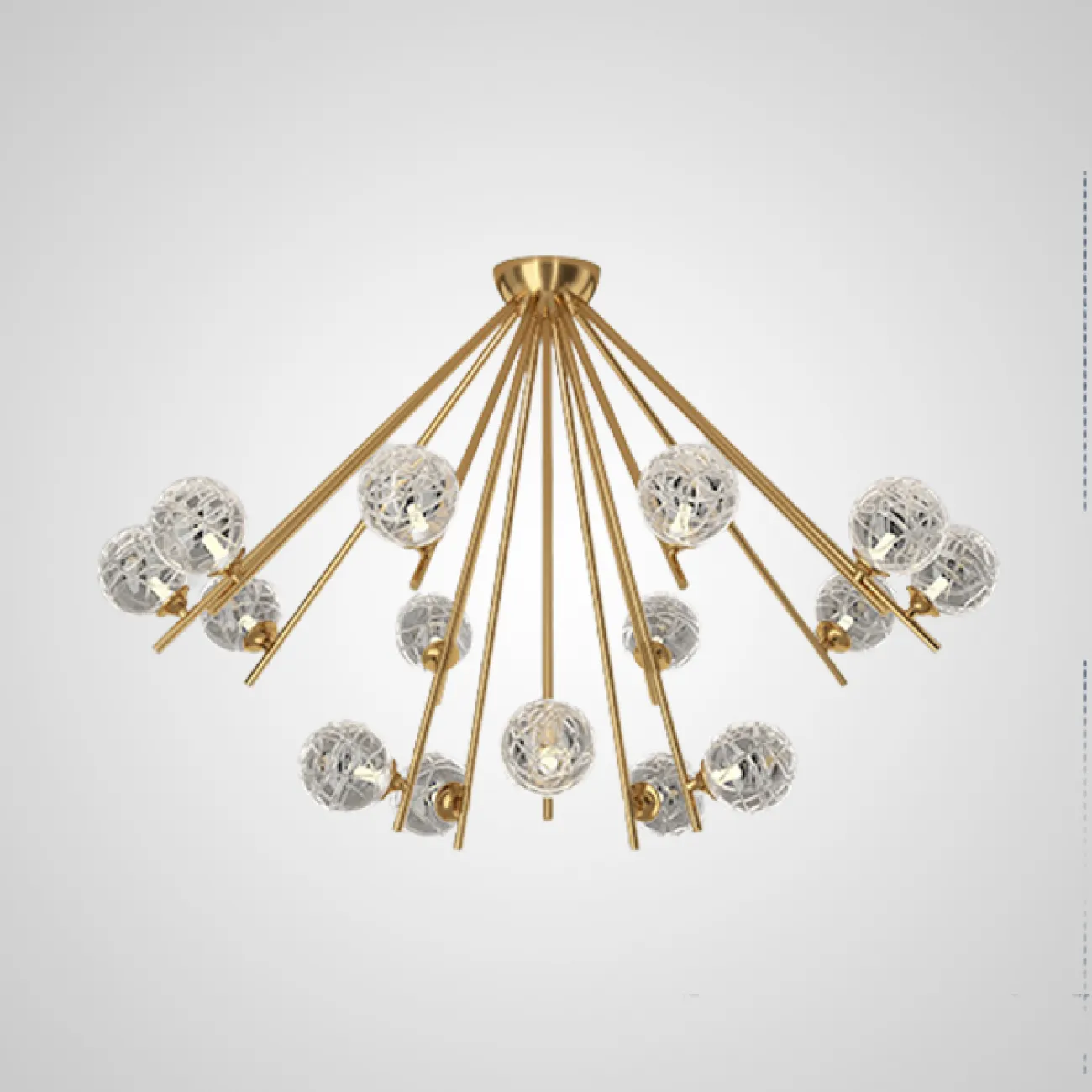 Потолочная люстра INGELA CH L5 Brass от ImperiumLoft