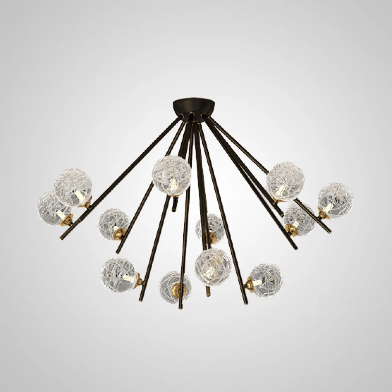 Потолочная люстра INGELA CH L5 Brass от ImperiumLoft