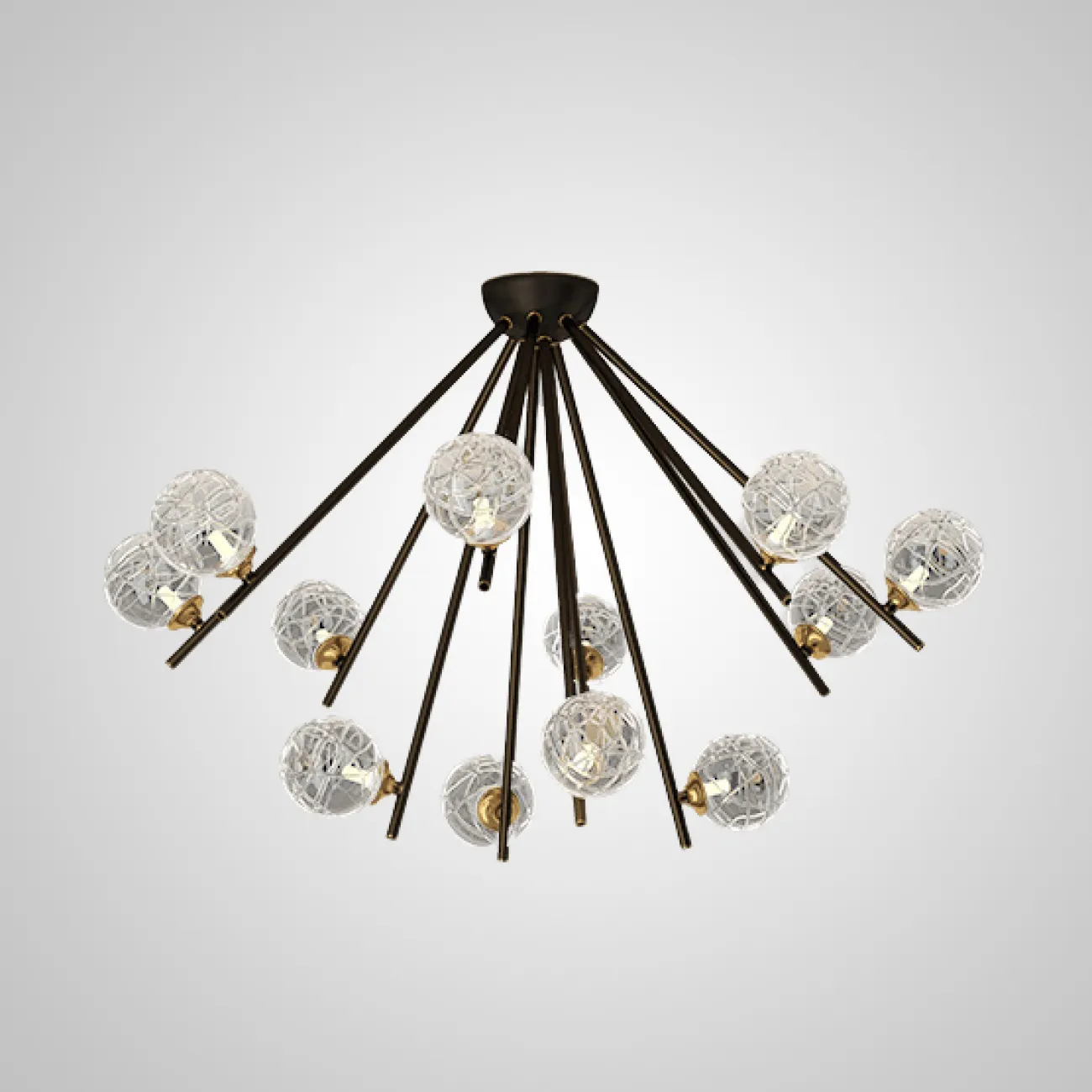 Потолочная люстра INGELA CH L9 Black от ImperiumLoft