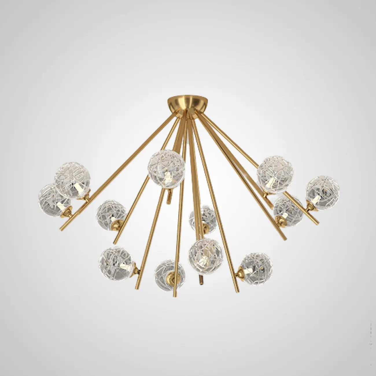 Потолочная люстра INGELA CH L5 Brass от ImperiumLoft