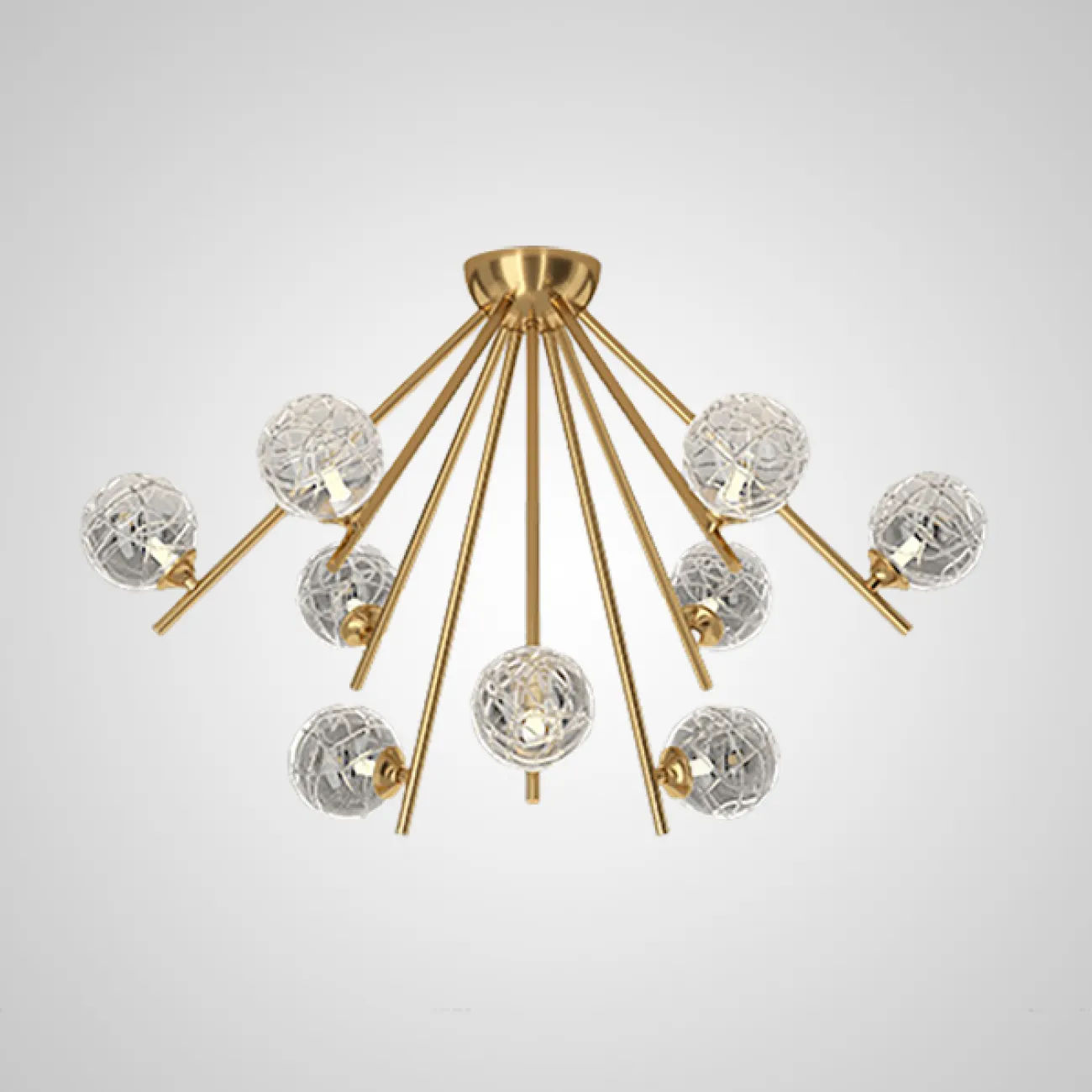 Потолочная люстра INGELA CH L5 Brass от ImperiumLoft