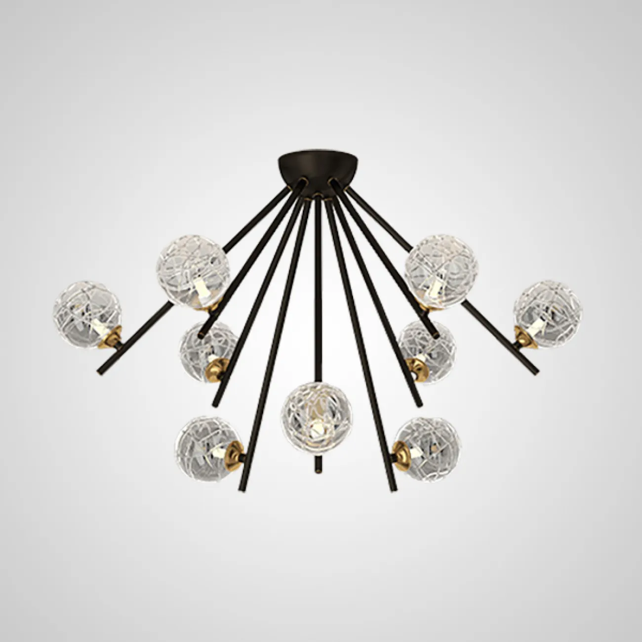 Потолочная люстра INGELA CH L5 Brass от ImperiumLoft