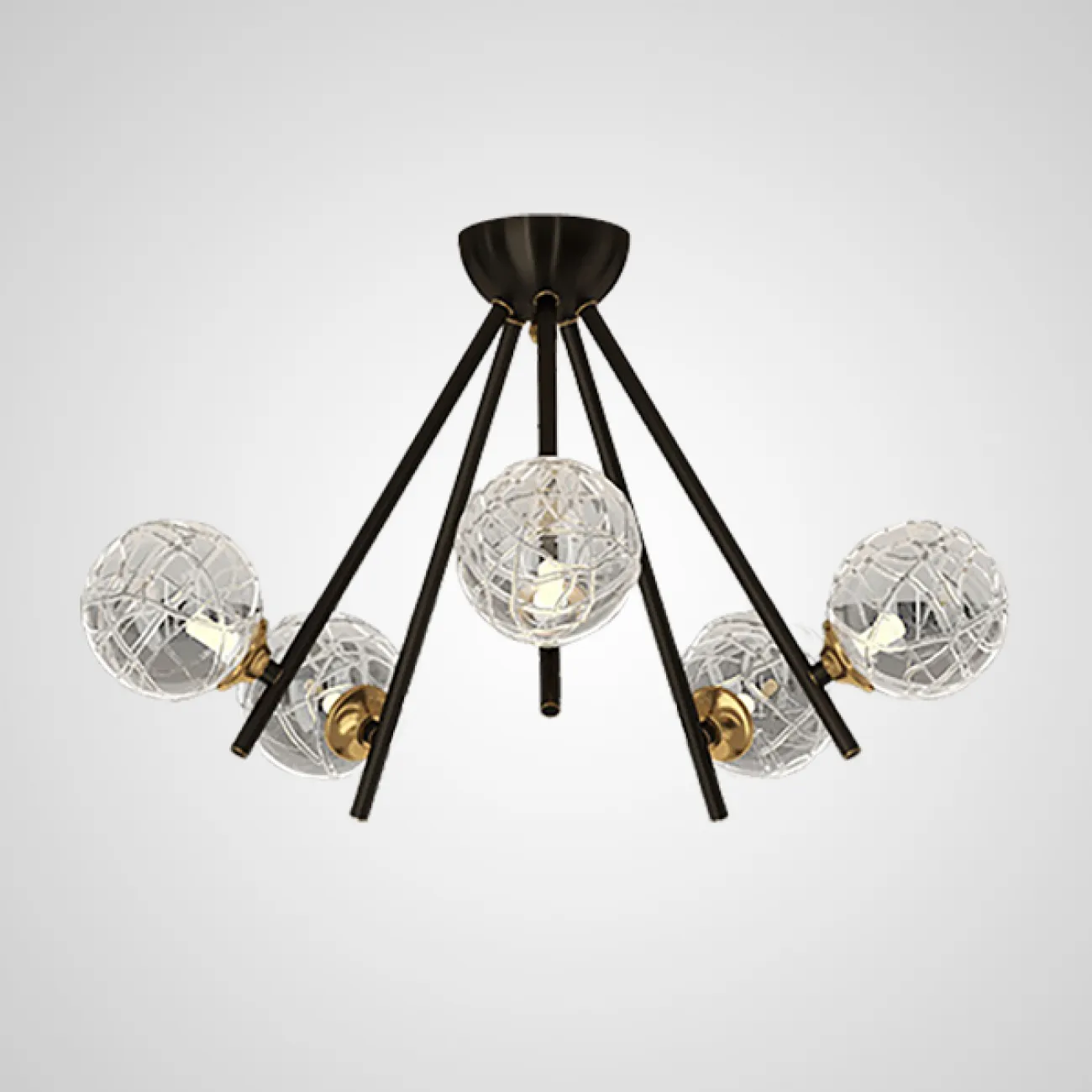Потолочная люстра INGELA CH L5 Brass от ImperiumLoft