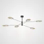 Люстра на штанге INGEL D110 6 lamps Black/Gold от ImperiumLoft