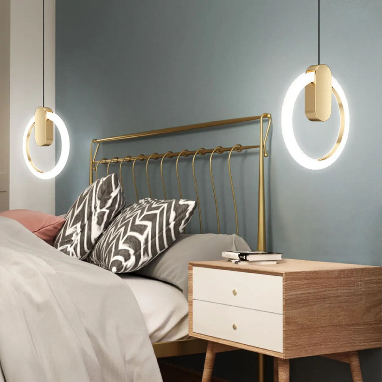 Подвесной светильник GINA D20 Black Трехцветный свет от ImperiumLoft