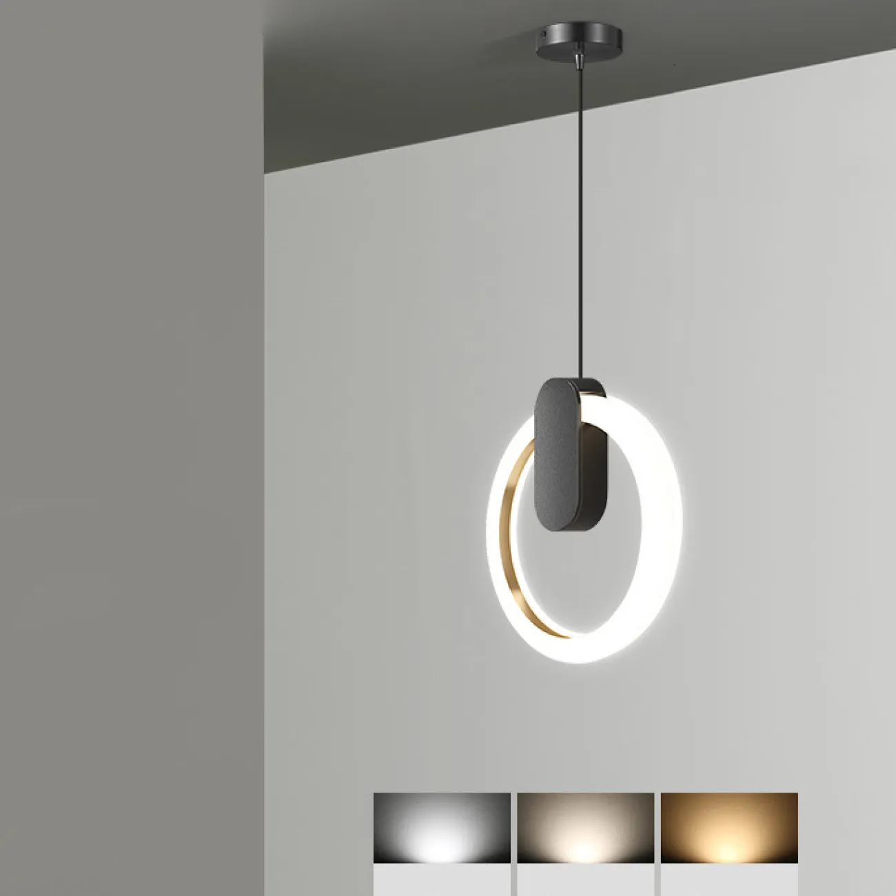 Подвесной светильник GINA D20 Black 4000К от ImperiumLoft