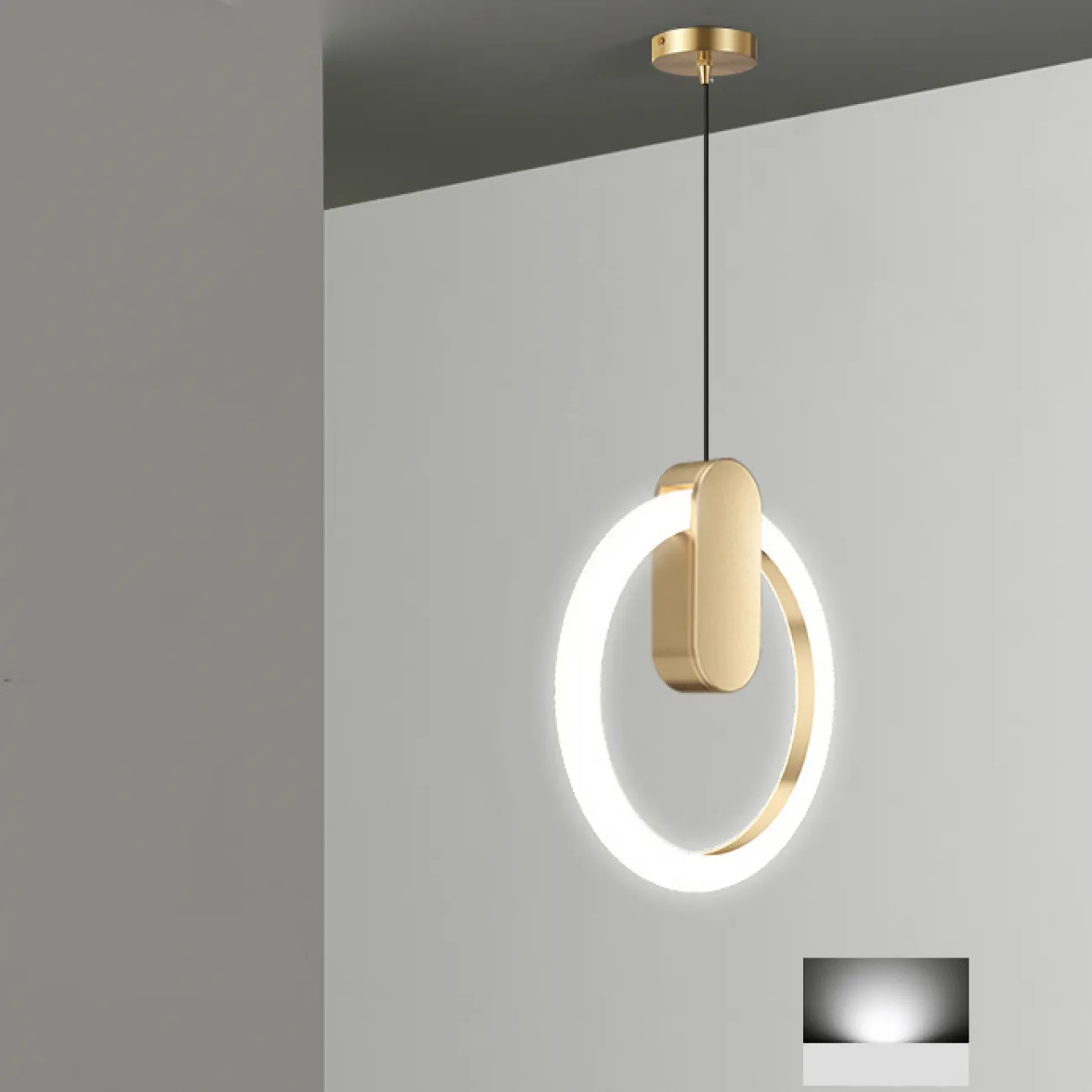 Подвесной светильник GINA D20 Black Трехцветный свет от ImperiumLoft