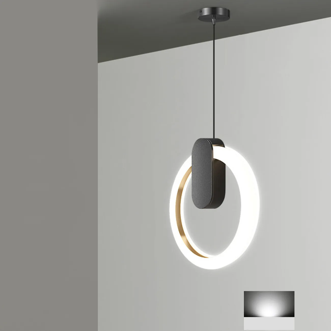 Подвесной светильник GINA D20 Black 4000К от ImperiumLoft