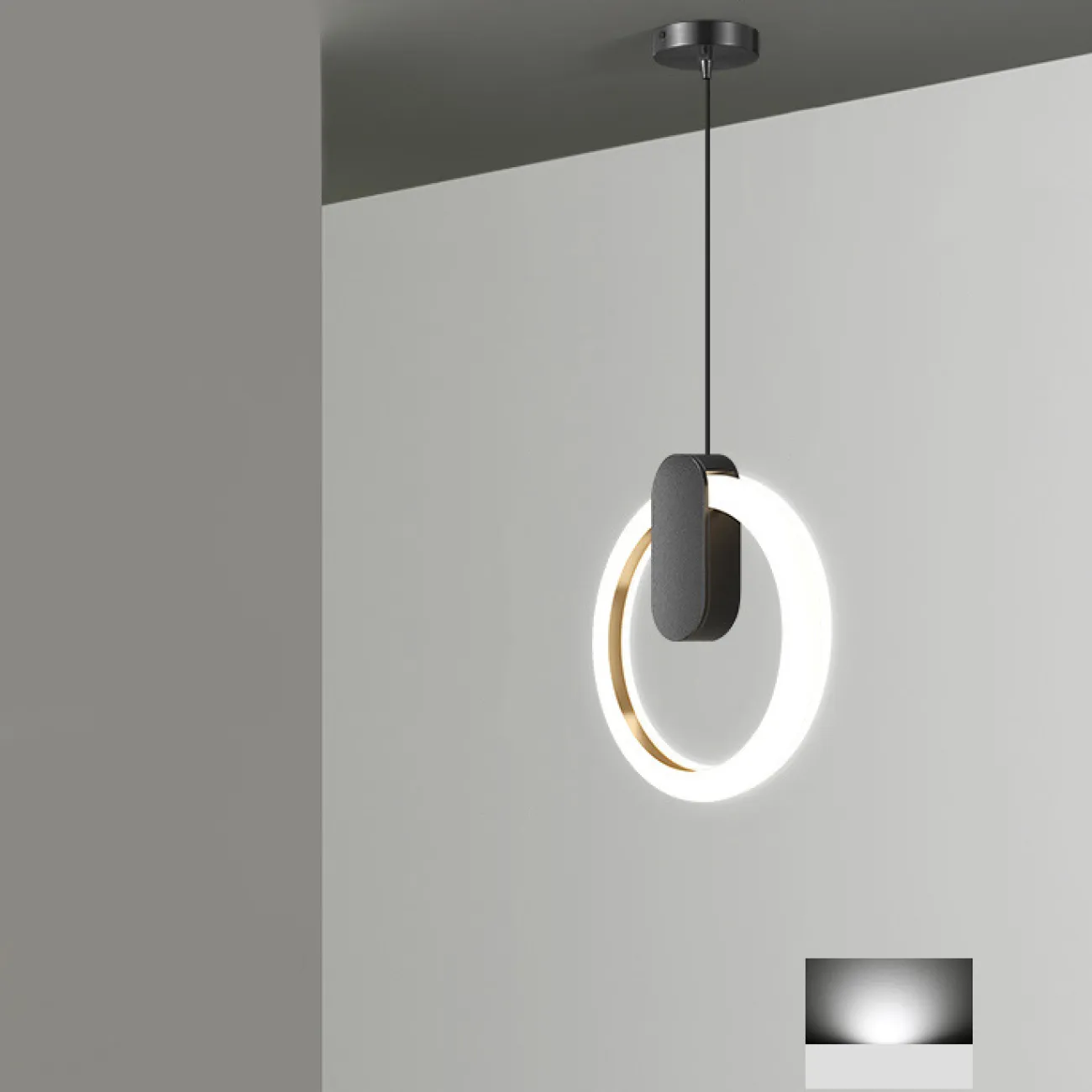 Подвесной светильник GINA D30 Black Трехцветный свет от ImperiumLoft