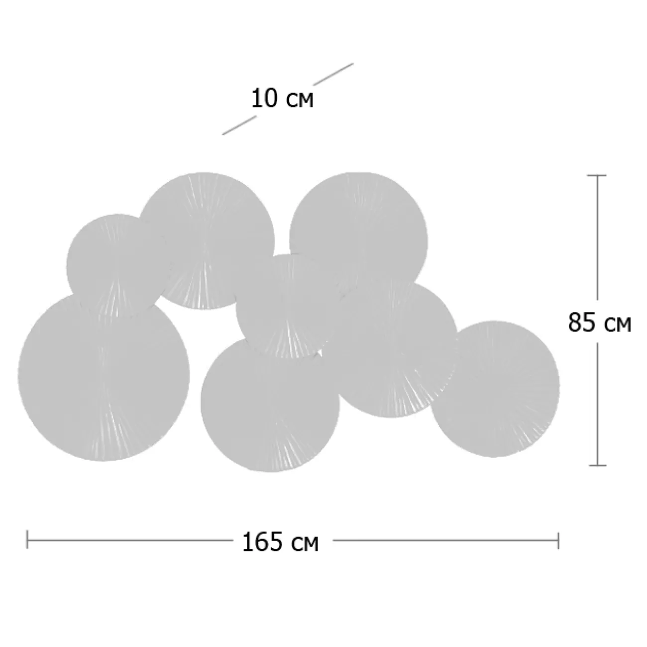 Арт-объект Apollo Silver Wall Plaque Disc от LaLume