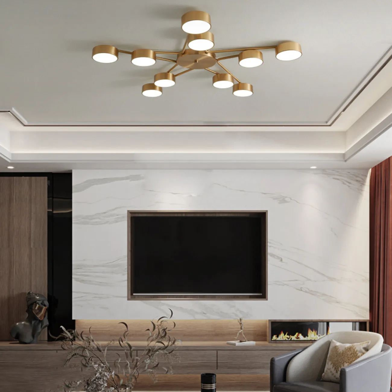 Потолочная люстра DAHLIA L6 от ImperiumLoft