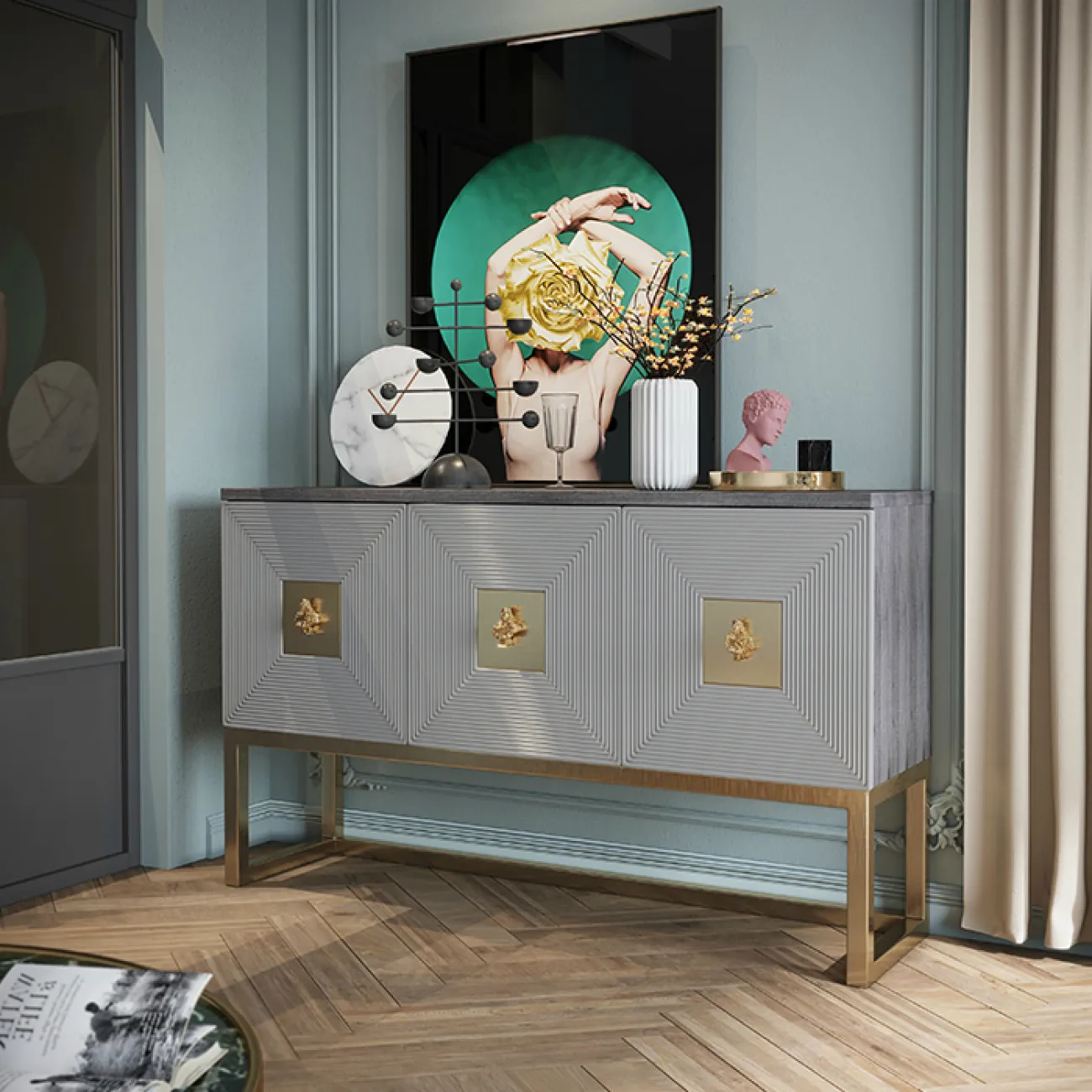 Дизайнерский комод - LaLume-LK00108