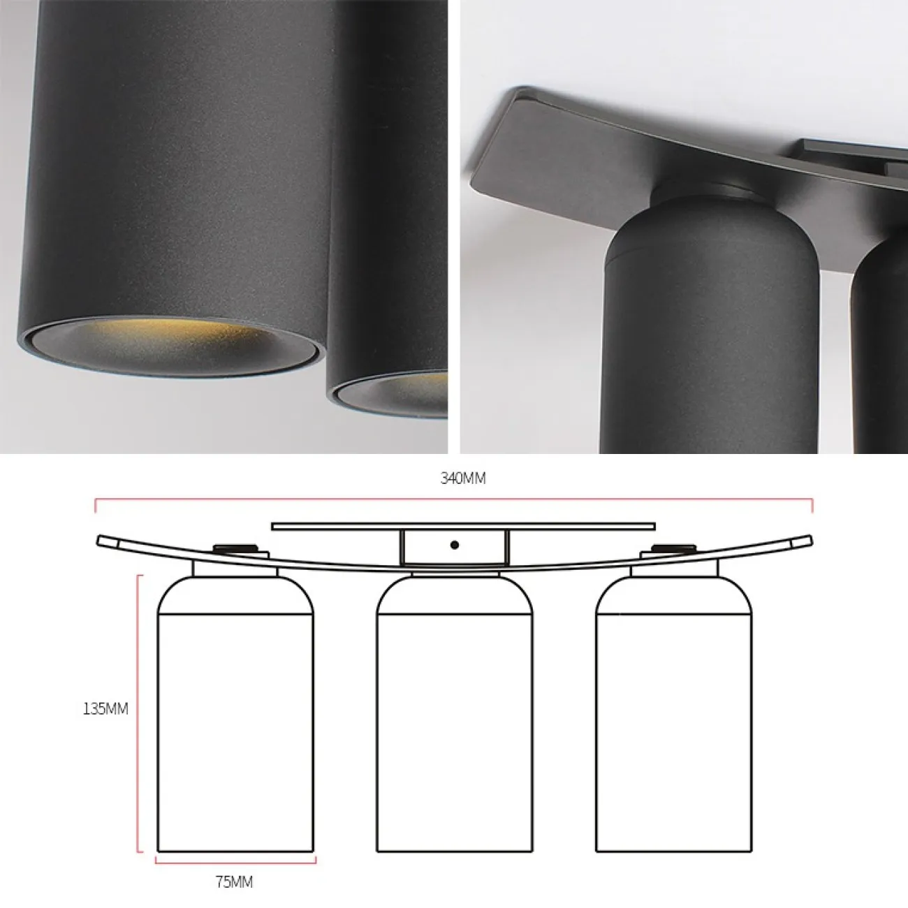 Потолочный светильник D TRIO Черный от ImperiumLoft Потолочный светильник D TRIO Черный от ImperiumLoft