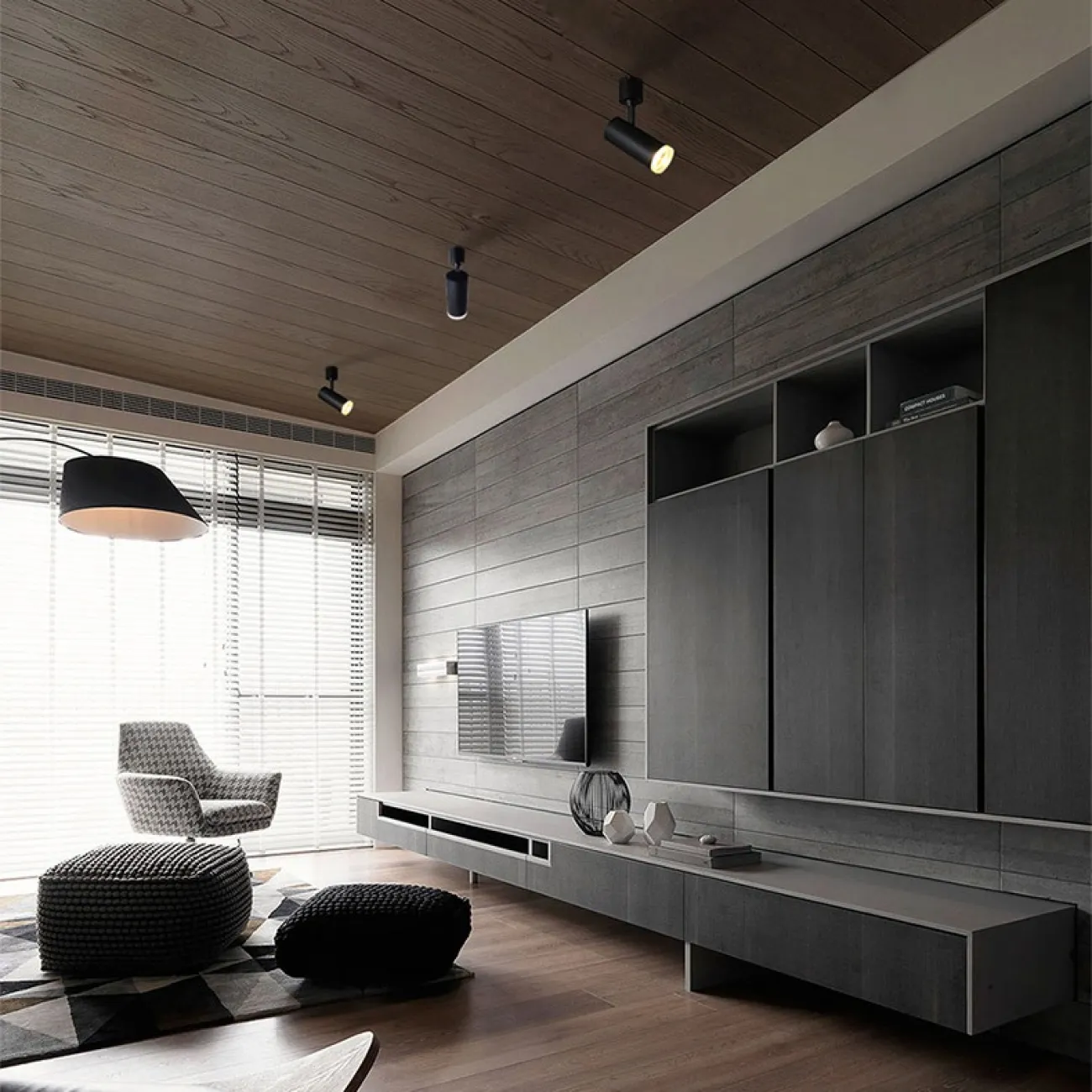 Потолочный светильник UNI L Черный от ImperiumLoft