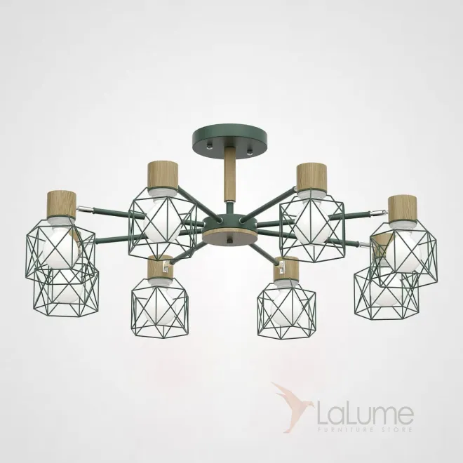 Потолочная люстра CORF B3 Green 8 lamps от ImperiumLoft