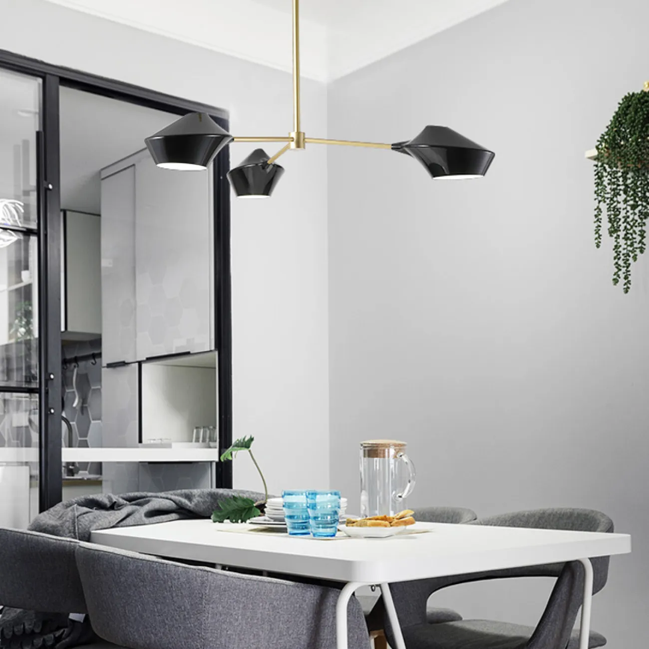 Люстра на штанге LANT D95 4 lamps White от ImperiumLoft