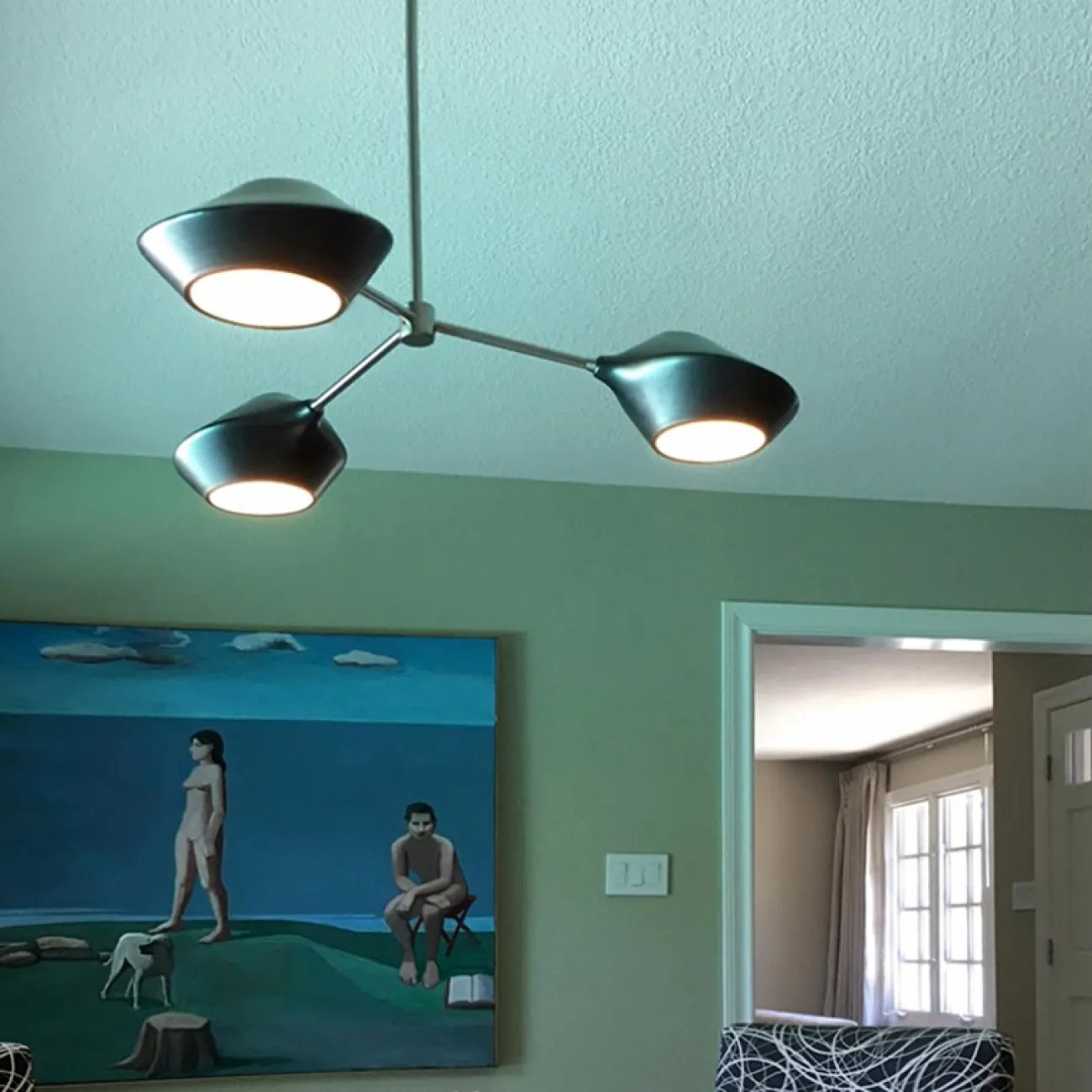 Люстра на штанге LANT D95 4 lamps White от ImperiumLoft