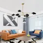 Люстра на штанге LANT D65 4 lamps Black/White от ImperiumLoft