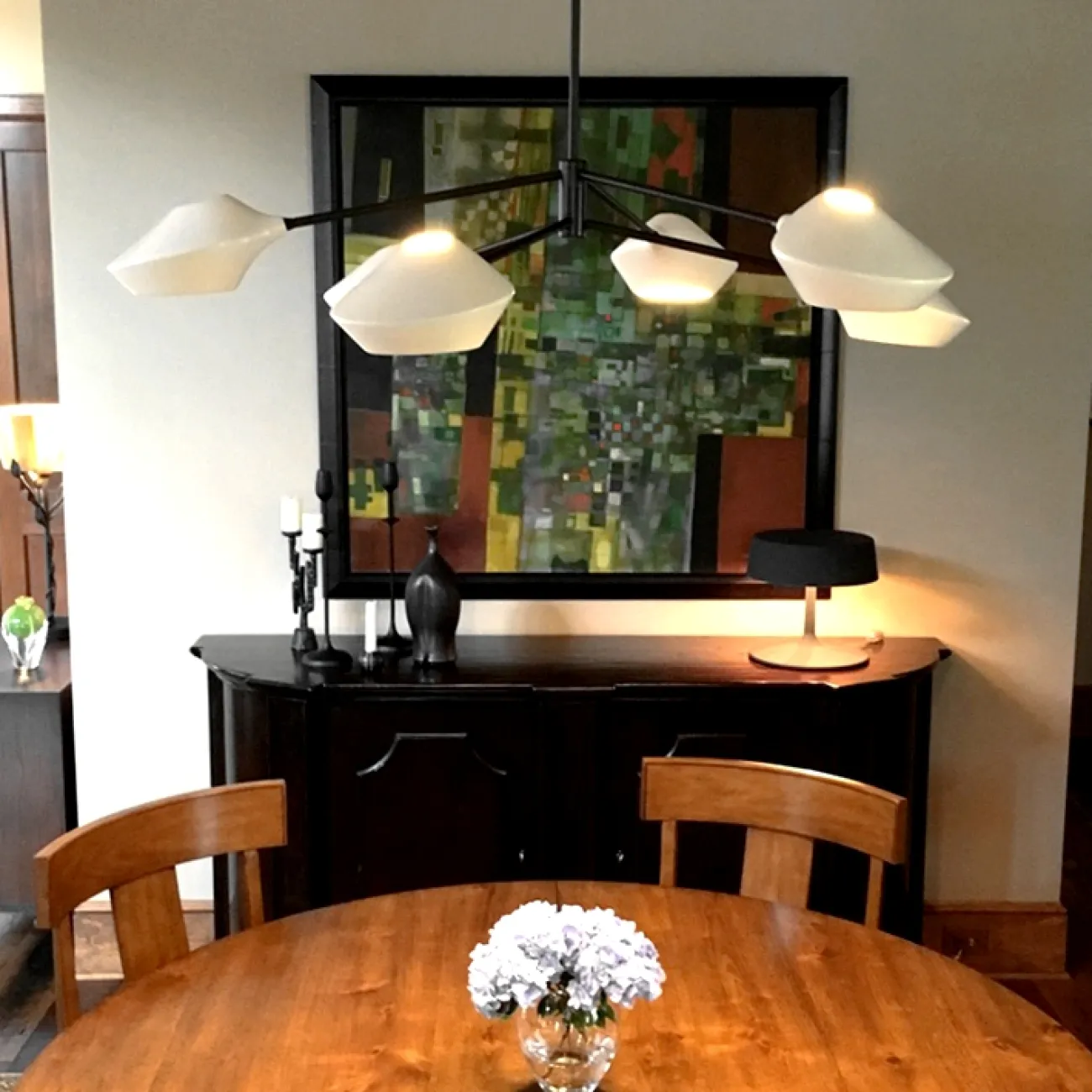 Люстра на штанге LANT D95 4 lamps White от ImperiumLoft