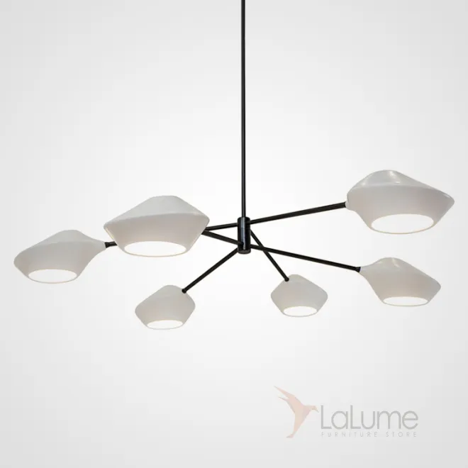 Люстра на штанге LANT D95 6 lamps Black/White от ImperiumLoft Люстра на штанге LANT D95 6 lamps Black/White от ImperiumLoft