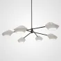 Люстра на штанге LANT D95 6 lamps Black/White от ImperiumLoft