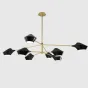 Люстра на штанге LANT D150 8 lamps Gold/Black от ImperiumLoft