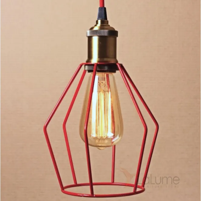 Подвесной светильник Wire Cage Pendant Trew Red от LaLume