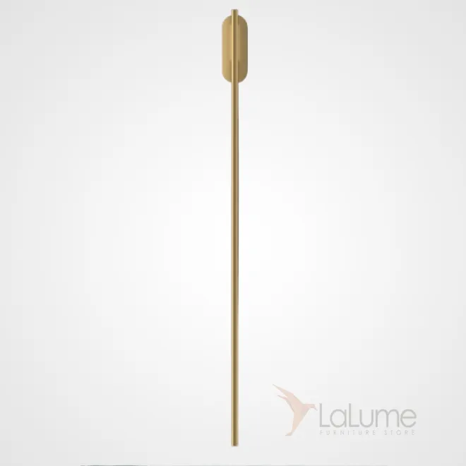 Серия настенных светильников с двумя вытянутыми LED-панелями на внутренней стороне поворотного трубчатого корпуса из латуни VIRGINIA H120 Brass