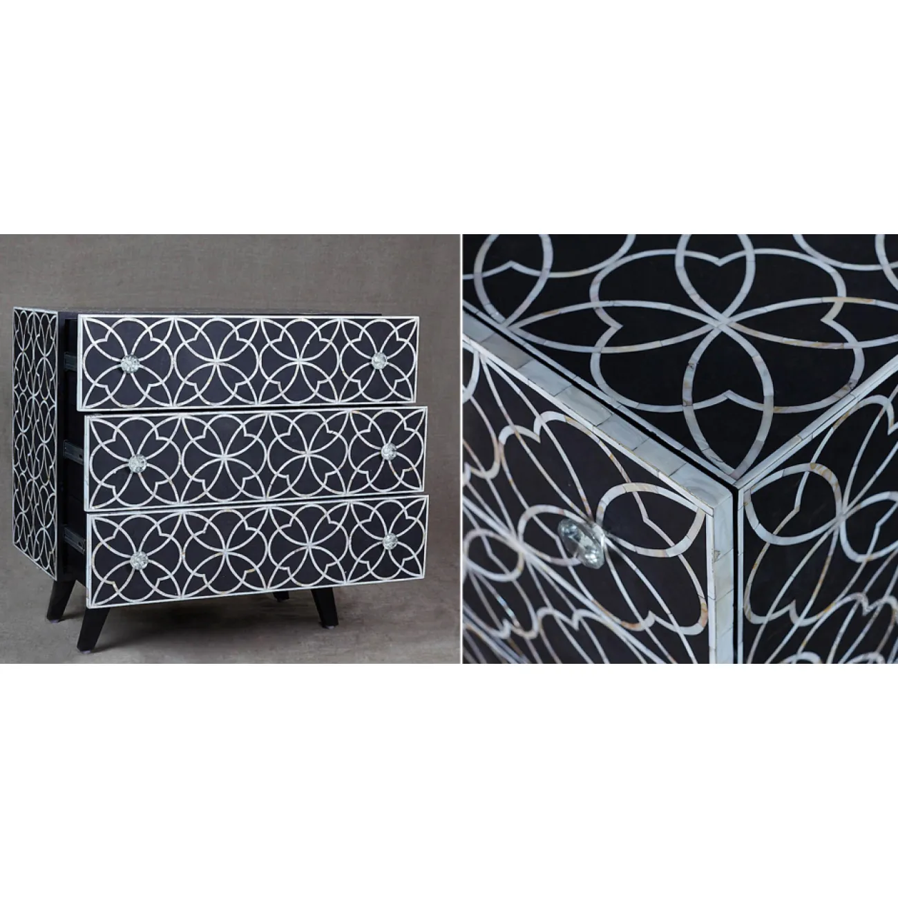 Комод Inlaid Bone Flower Geometry от LaLume