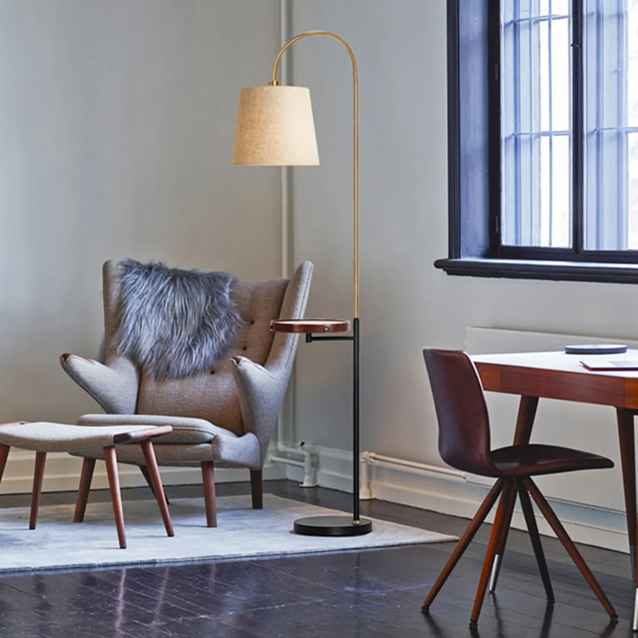 Торшер Jeff Floor Lamp in Antique Brass от ImperiumLoft