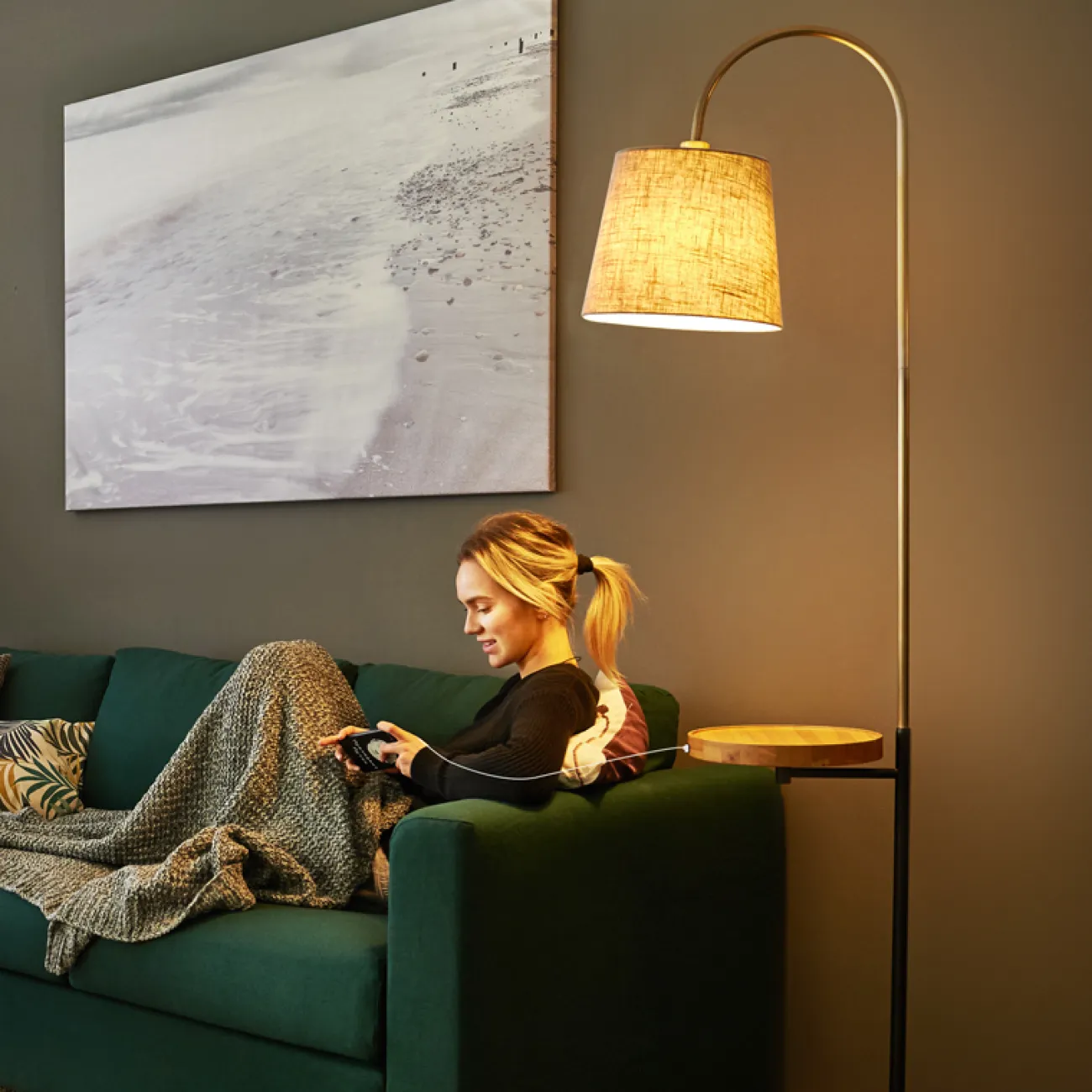 Торшер Jeff Floor Lamp in Antique Brass от ImperiumLoft