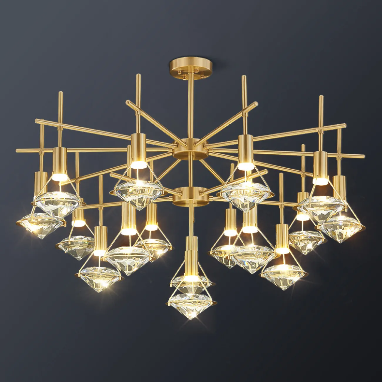 Потолочная люстра GLASGOW CH L13 от ImperiumLoft