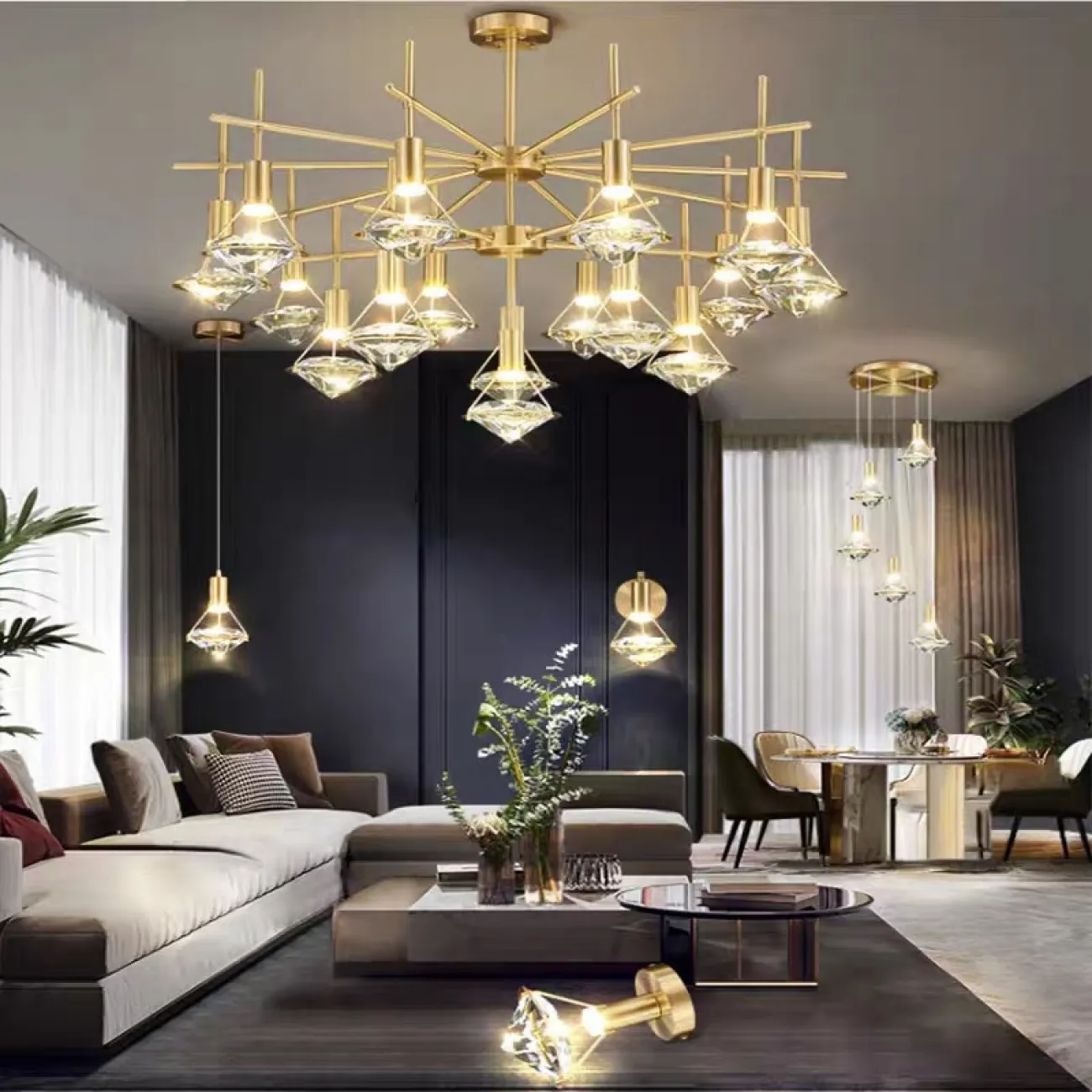 Потолочная люстра GLASGOW CH L13 от ImperiumLoft