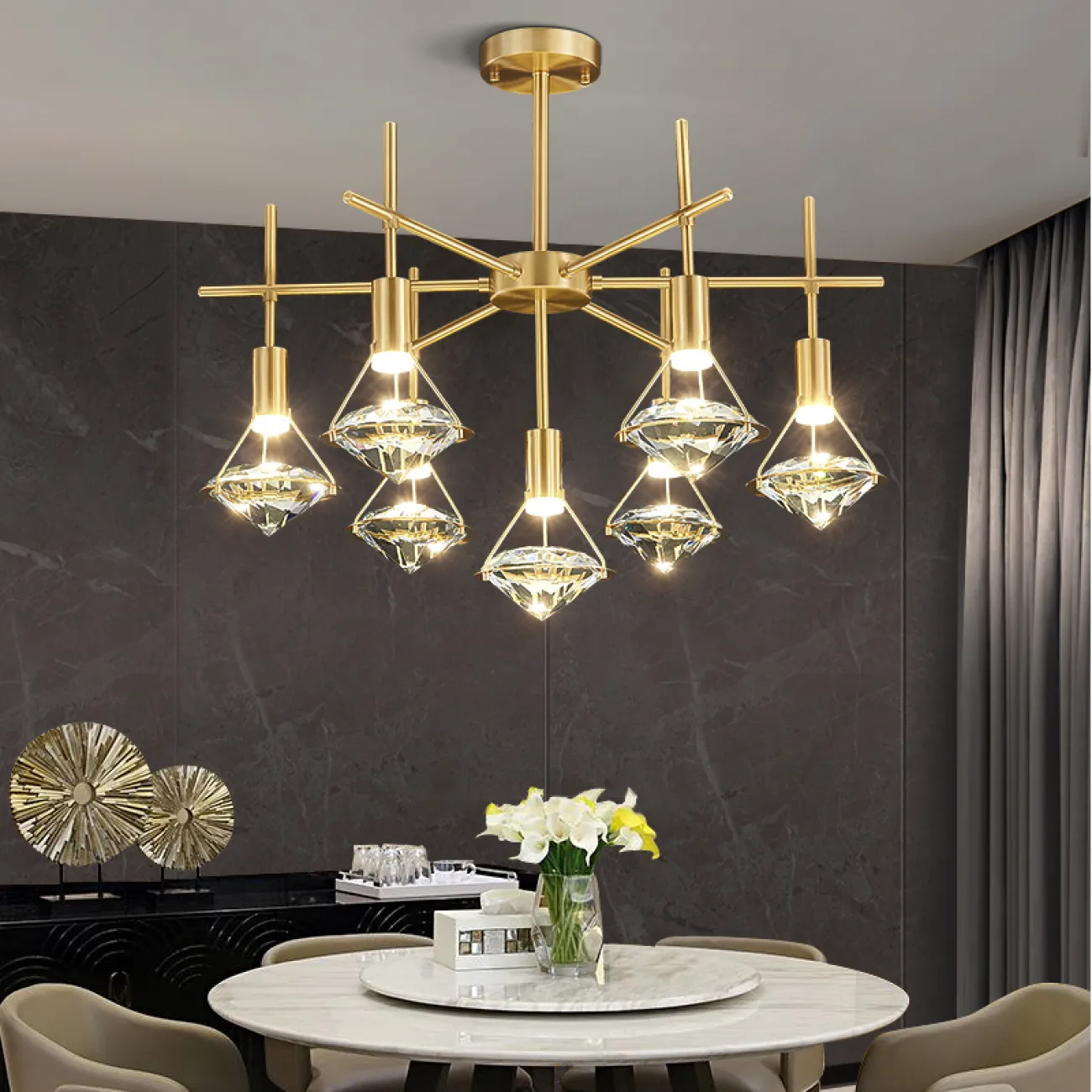 Потолочная люстра GLASGOW CH L13 от ImperiumLoft