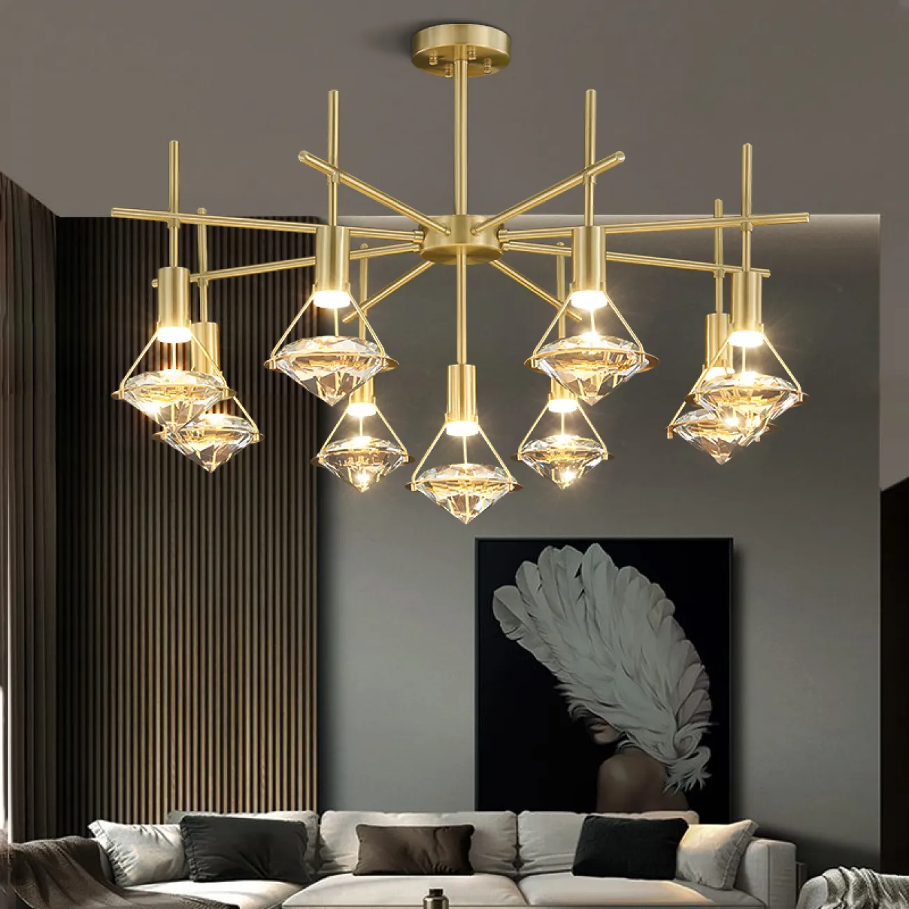 Потолочная люстра GLASGOW CH L13 от ImperiumLoft