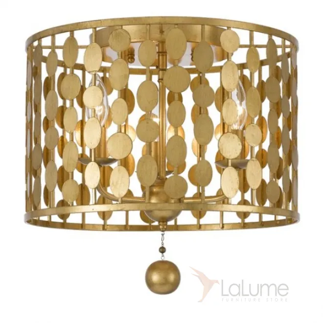 Потолочный светильник Crystorama Layla Light Antique Gold Ceiling Mount top от LaLume