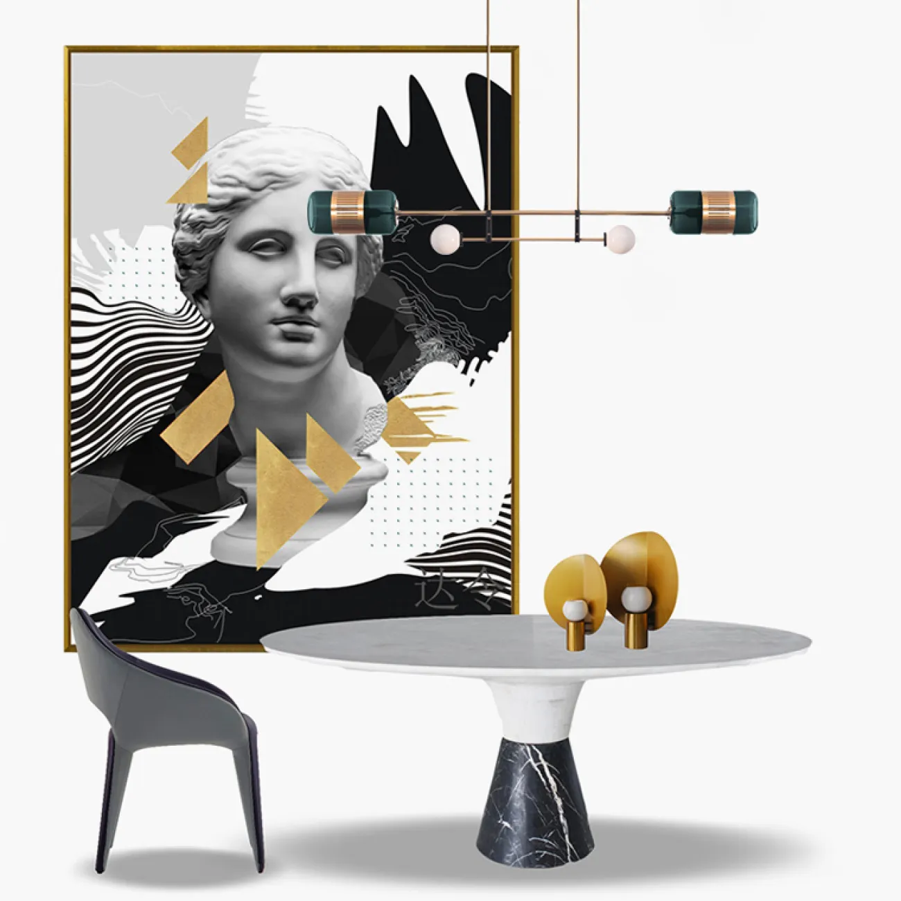 Подвесной реечный светильник LIZAK от ImperiumLoft