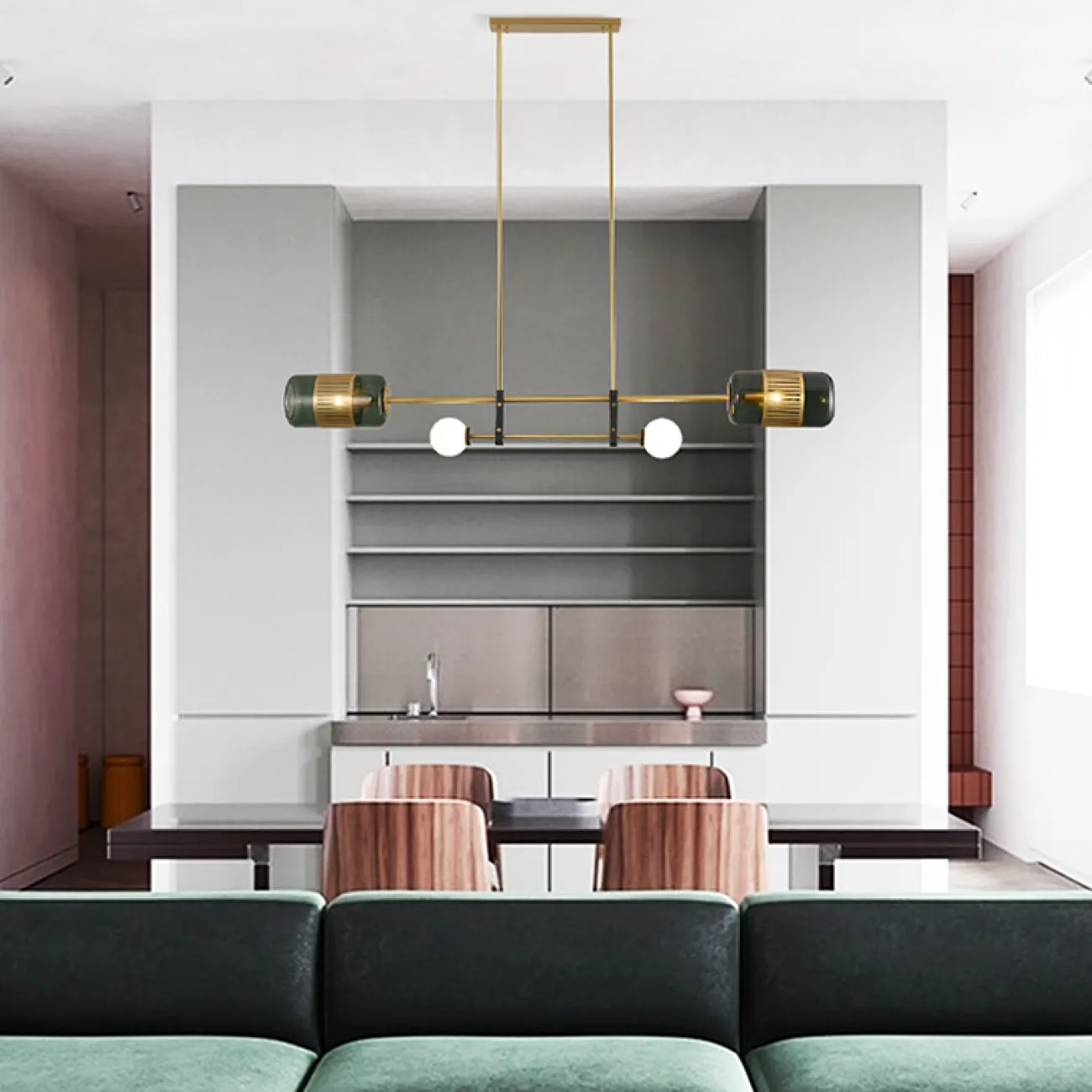 Подвесной реечный светильник LIZAK от ImperiumLoft