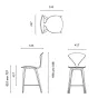 Барный стул Cherner designed by Norman Cherner		 in 1958 от LaLume