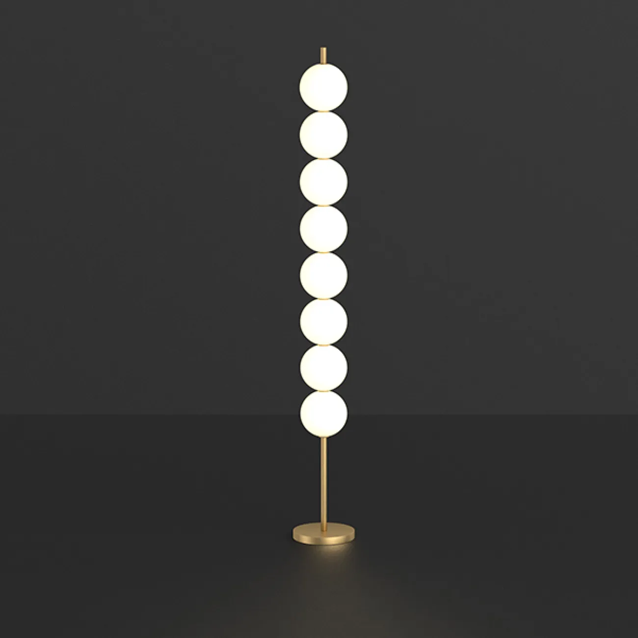 Серия напольных светильников с белыми шарообразными плафонами ASTOR H160