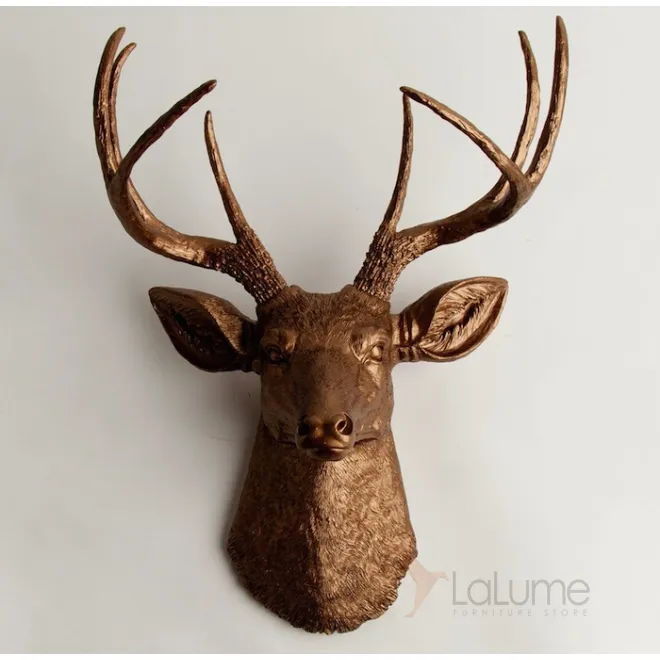 Голова оленя - Бронзовая с бронзовыми рогами от LaLume Голова оленя - Бронзовая с бронзовыми рогами от LaLume