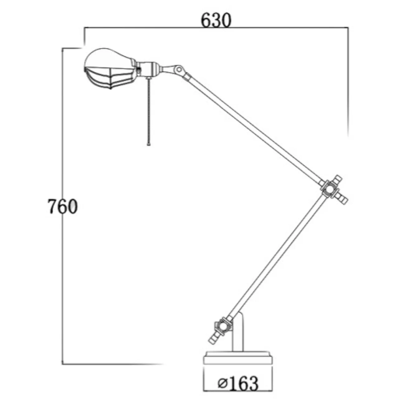 Настольный светильник Steampunk Extension Pole Table 2 от LaLume