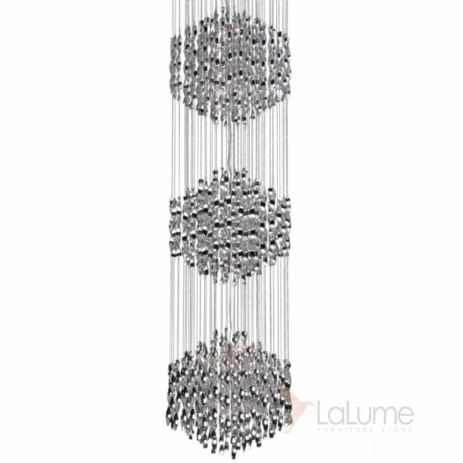 Люстра Macaroni Chandelier Chrome triple от LaLume