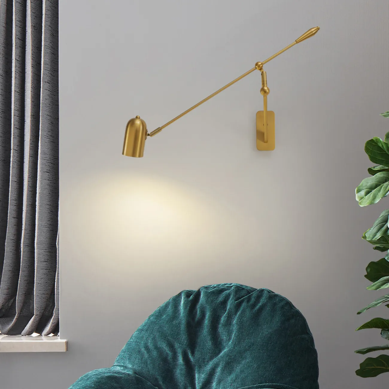 Настенный светильник ALEX Brass от ImperiumLoft