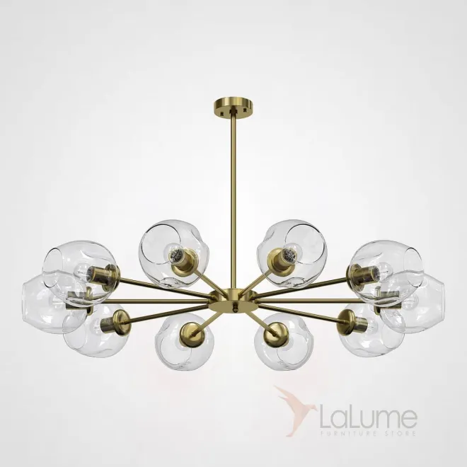 Люстра на штанге MARINE B 10 Gold/Transparent от ImperiumLoft