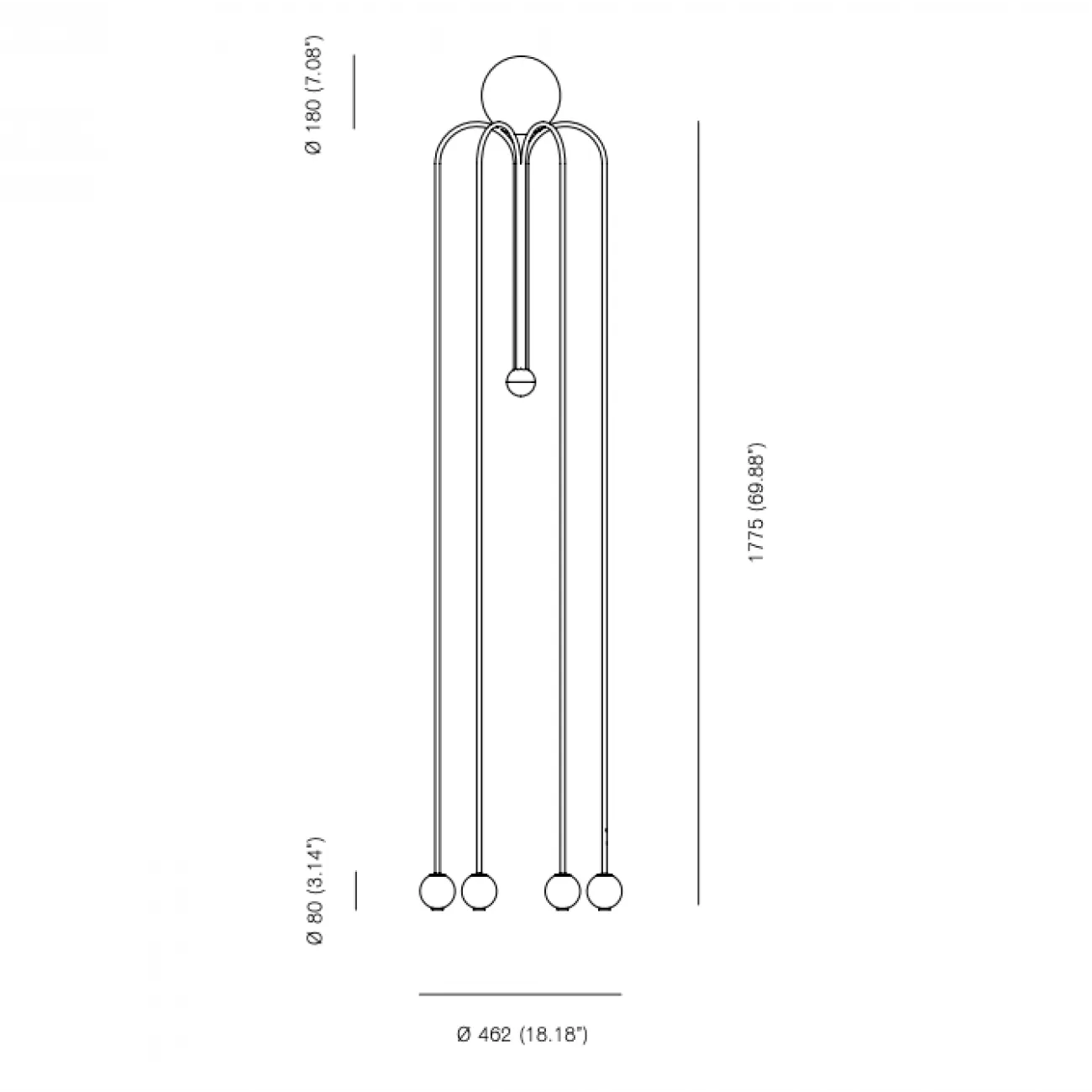 Торшер Michael Anastassiades Fontana Amorosa Bellagio designed by Michael Anastassiades