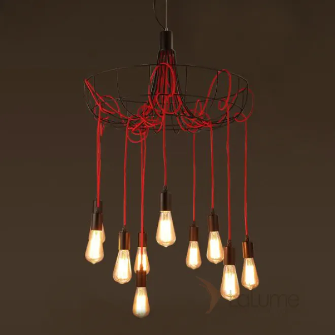 Люстра Blood Wire Chandelier Red 10 от LaLume Люстра Blood Wire Chandelier Red 10 от LaLume
