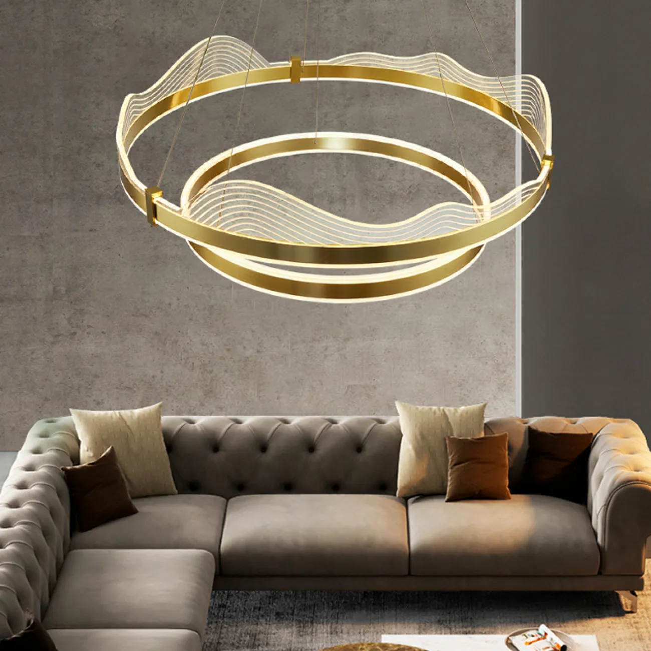 Подвесная люстра DIGNITY D60 Brass от ImperiumLoft